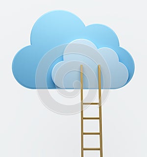 Clouds and ladder