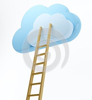 Clouds and ladder