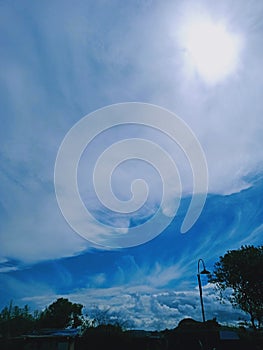 Clouds like cotton candy