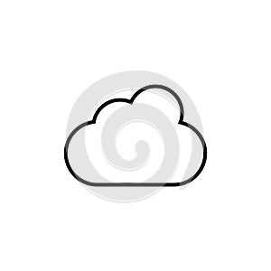 Clouds line icon. Storage solution element, databases, networking, software image, cloud and meteorology concept.
