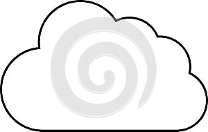 Clouds line vector icon. Storage solution UI, web element, networking, databases, software sign, cloud and meteorology symbol
