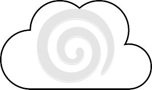 Clouds line vector icon. Storage solution UI, web element, networking, databases, software sign, cloud and meteorology symbol