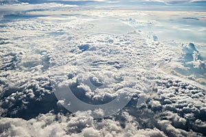 Clouds looking form airplane in high sky