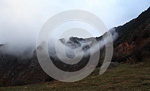 Clouds on the mountain Demerdji.