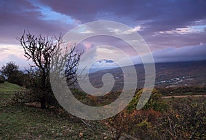 Clouds on the mountain Demerdji.