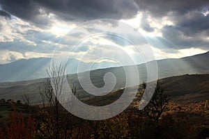 Clouds on the mountain Demerdji.