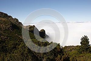 Clouds on the mountains photo