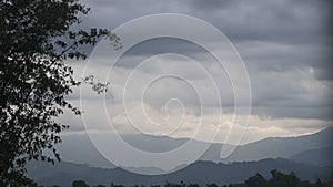 Clouds and mountains timelapse video