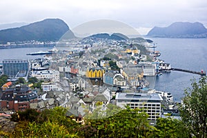 Clouds over Alesund in Norway