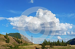 Clouds over Altai steppe