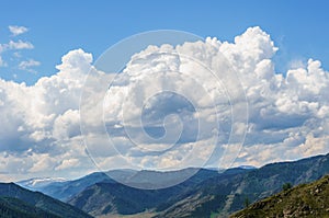 Clouds over Altai steppe