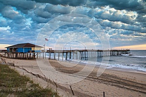 Clouds over Avon Pier Outer Banks NC photo