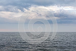 The clouds over the Baltic sea. Beauty seascape