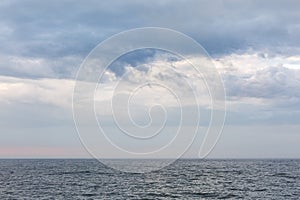 The clouds over the Baltic sea. Beauty seascape