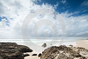 Clouds over beautiful beach