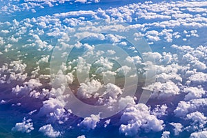 Clouds over Black sea and Caucasus mountains