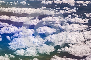Clouds over Black sea and Caucasus mountains