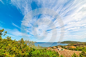 Clouds over Capo Coda Cavallo coastline