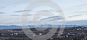 Clouds over the Carpatians mountains