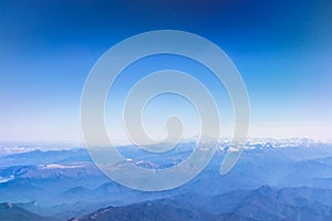 Clouds over Caucasus mountains