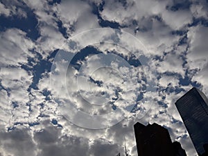 Clouds over a city