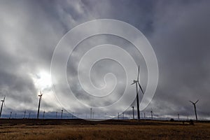 Clouds over an eolian park