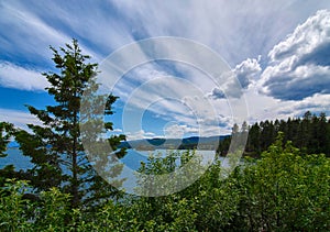 Clouds over Flathead Lake near Kalispell, Montana 2 photo