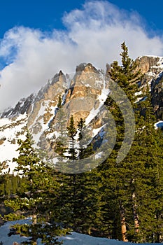 Clouds over Flattop Peak in Rocky Mountain National Park