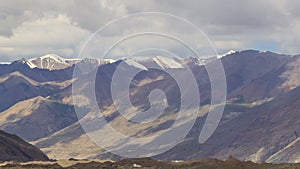 Clouds over glacier Inylchek. Kirgystan, central T