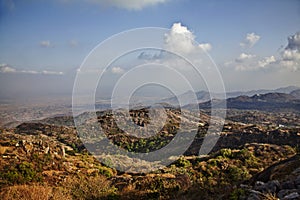 Clouds over Guru Shikhar, Arbuda Mountains, Mount Abu, Sirohi Di