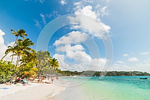 Clouds over La Caravelle beach in Guadeloupe