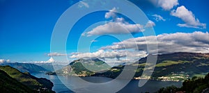 Clouds over the Lago di Como lake