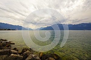 Clouds over lake Leman