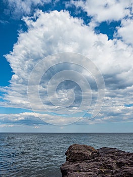 Clouds Over the Lake Superior Shore in Lutsen