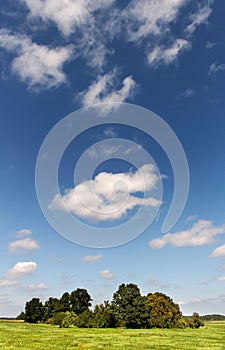 Clouds over land.