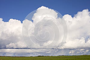 Clouds over land.