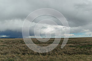 Clouds over landscape