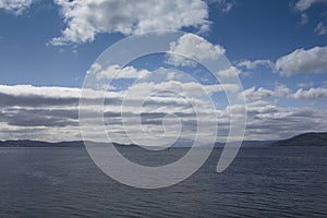 Clouds over loch Fyne on a summers day.