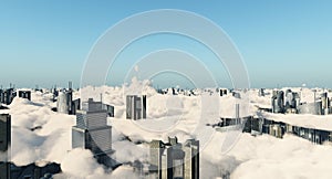 Clouds over a megacity photo