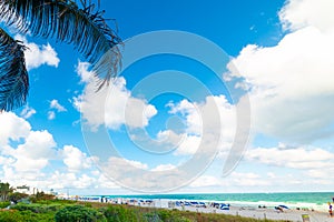 Clouds over Miami Beach shore