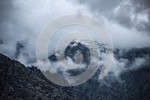 Clouds over Monte Grosso in Corsica