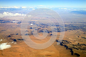 Clouds over monument valley