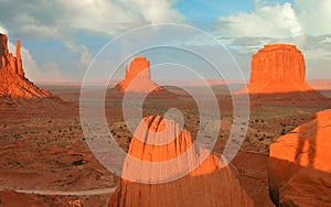 Clouds over Monument Valley
