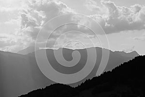 Clouds over a Mountain Range