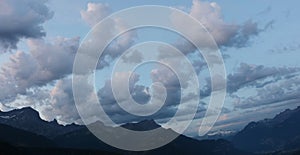 Clouds over a Mountain Range