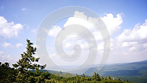 Clouds over the mountains