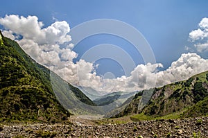 Clouds over mountains Azerbaijan Gakh