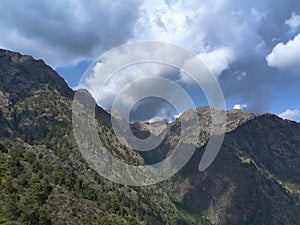 clouds over the mountains