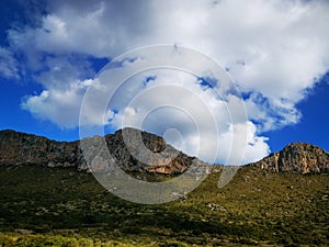 Clouds over the mountains of Pollensa