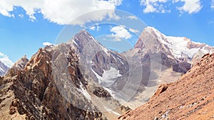 Clouds over the pass. Chimtarga, Fans, Tajikistan